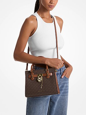 Bolso satchel Hamilton peque&ntilde;o con logotipo