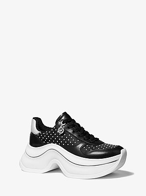 Arla Studded Leather Trainer