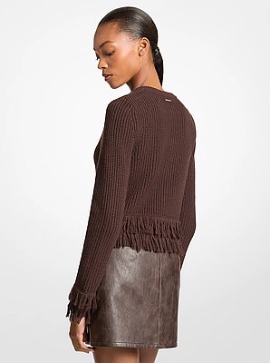 Knit Fringed Cardigan