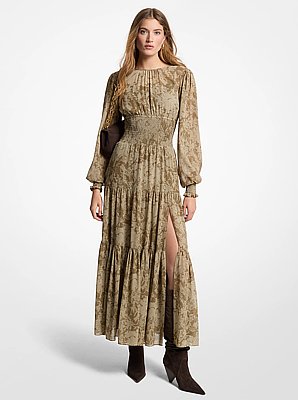Floral Georgette Smocked Dress