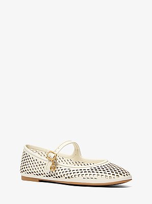 Nellie Flex Laser-Cut Leather Flat