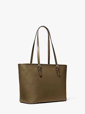 Jet Set Saffiano Leather Tote Bag With Bag Charm
