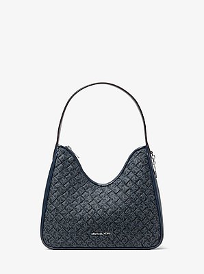 Bolso de hombro Nayla peque&ntilde;o tejido con logotipo exclusivo