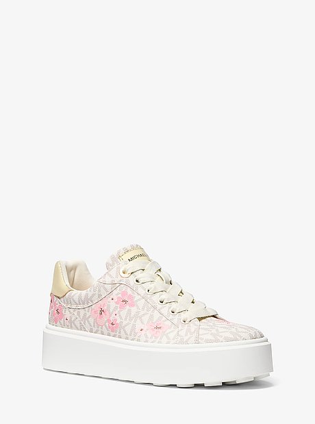 Romey Floral Signature Logo Platform Sneaker