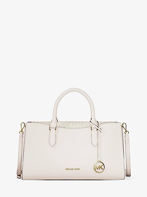 Arden Medium Leather Top-Zip Satchel