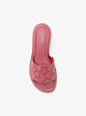 Hannah Heart Embroidered Slide Sandal