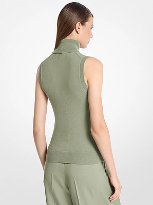 Cashmere Sleeveless Turtleneck