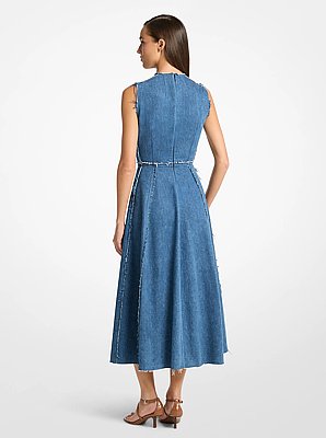 Vestido de baile de denim deshilachado