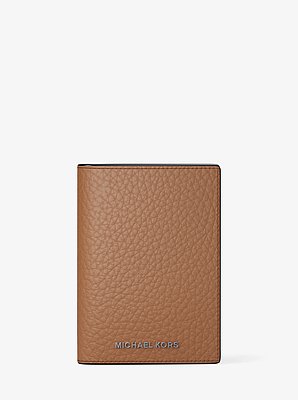 Hudson Pebbled Leather Folio Card Case
