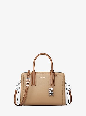 Petit sac Laila en cuir &agrave; couleurs contrast&eacute;es