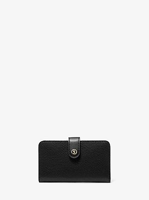 Jet Set Travel Medium Pebbled Leather Billfold Wallet
