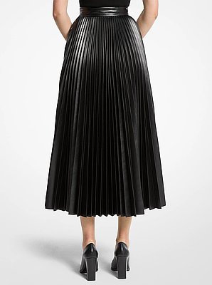 Falda midi plisada