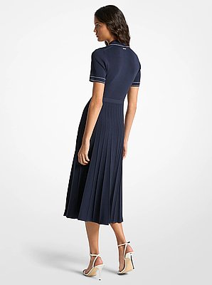 Abito polo longuette in maglia stretch