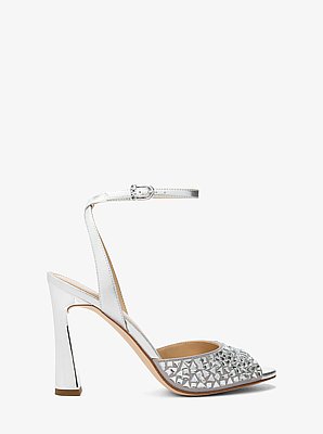 Rosie Embellished Metallic Sandal