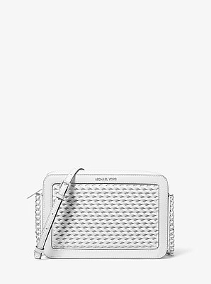 Jet Set Large Woven Crossbody Bag