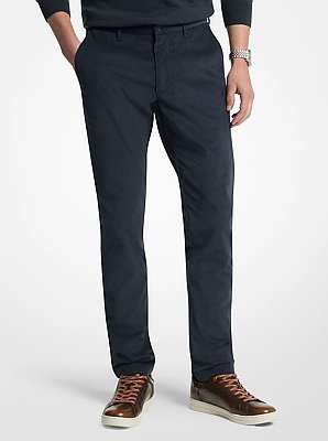 Slim-Fit Cotton Blend Corduroy Pants
