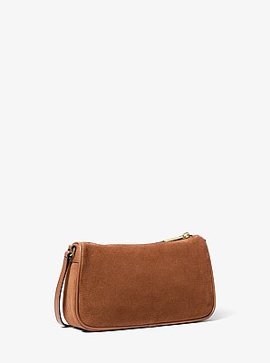 Pochette Jet Set media in pelle scamosciata