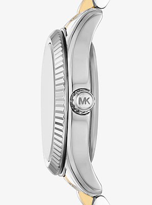 Petite Lexington Pav&eacute; Two-Tone Watch