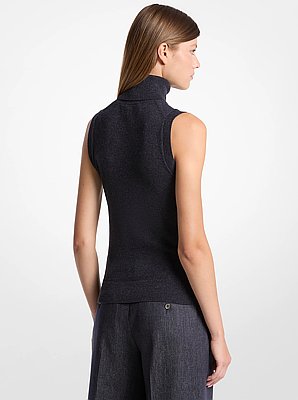 Cashmere Sleeveless Turtleneck