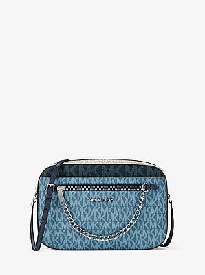 Jet Set Large Signature Logo Crossbody Bag