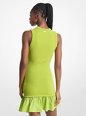Mini-robe tiss&eacute;e &agrave; volants