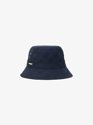 Gorro pescador de algod&oacute;n el&aacute;stico con logotipo en relieve