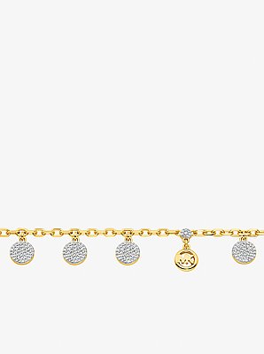 Pav&eacute; Disk Charm Bracelet
