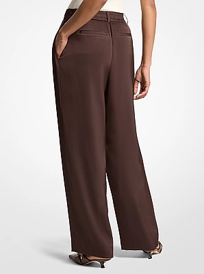 Pleated Satin Pants