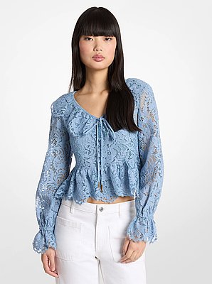 Corded Floral Lace Blouse
