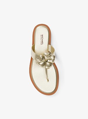 Callie Embellished Metallic Thong Sandal