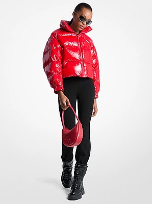 Doudoune en nylon cir&eacute;