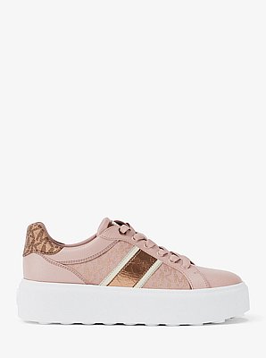 Romey Signature Logo Stripe Platform Sneaker