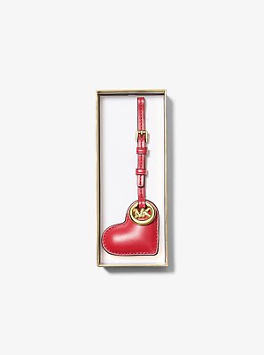Puffy Heart Leather Bag Charm