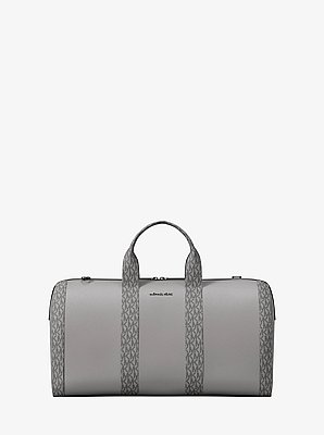Cooper Pebbled Leather and Signature Logo Duffel Bag