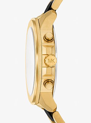 Oversized Prescott Gold-Tone and Ceramic Watch