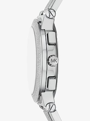 Oversized Billie Frosted Silver-Tone Watch