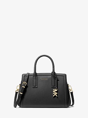 Laila Small Pebbled Leather Satchel