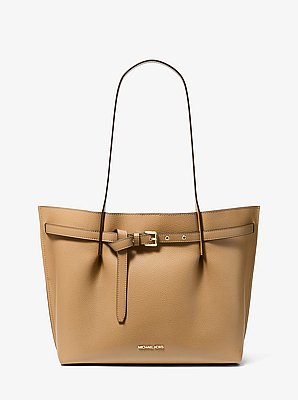 Grand cabas Emilia en cuir grain&eacute;