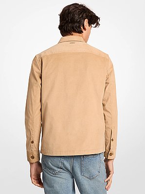 Cotton Blend Shirt Jacket