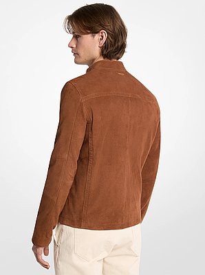 Suede Double-Zip Racer Jacket