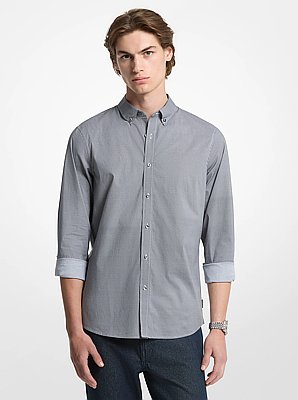 Diamond Print Stretch Cotton Shirt
