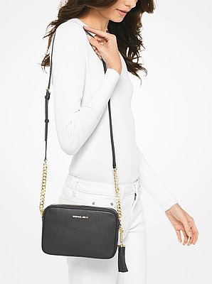 Jet Set Medium Pebbled Leather Crossbody Bag
