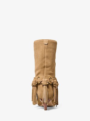 Bota Daniela de gamuza con flecos