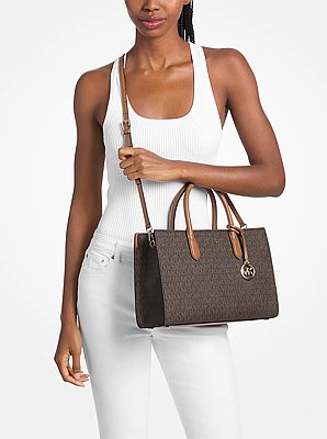 Scarlett Medium Signature Logo Satchel