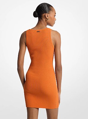 Ribbed Stretch Viscose Tank Dress