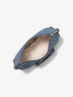 Merritt Small Embellished Denim Convertible Crossbody Bag