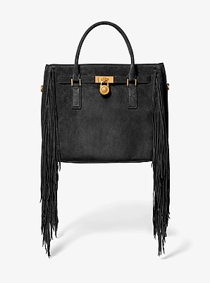 Henkeltasche Hamilton Moderne Large aus Wildleder mit Fransen