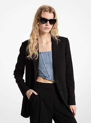 Blazer boyfriend en cr&ecirc;pe