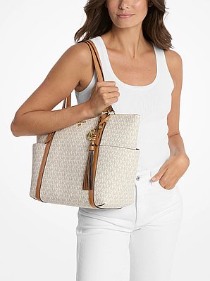 Bolso tote Sullivan grande con cremallera superior y logotipo
