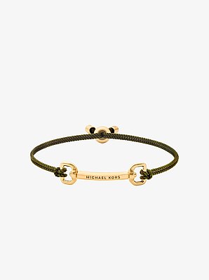 Pulsera ajustable de cord&oacute;n con motivo de bocado